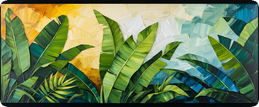 Banana leaves botanical mural